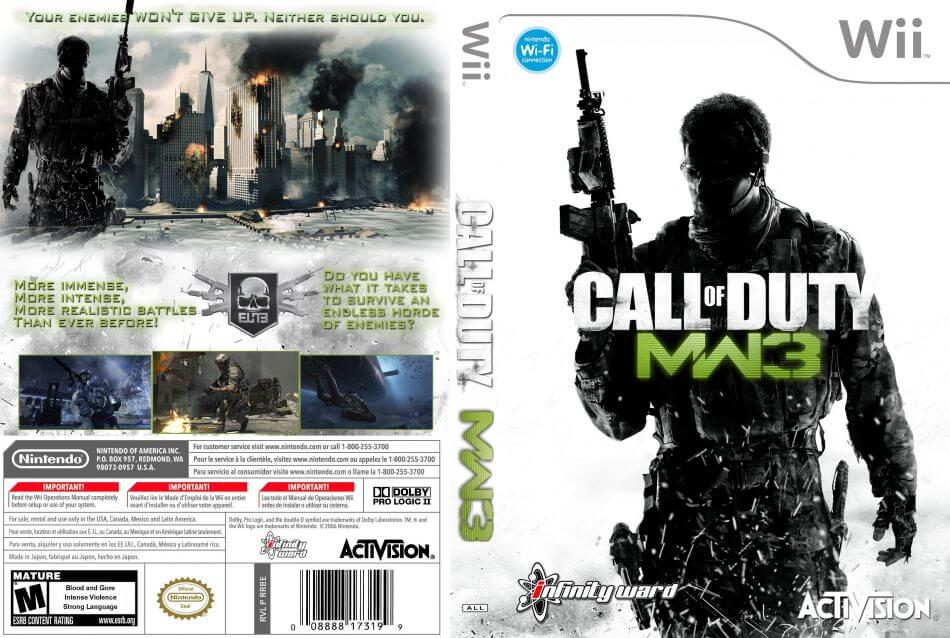 wii call of duty 3